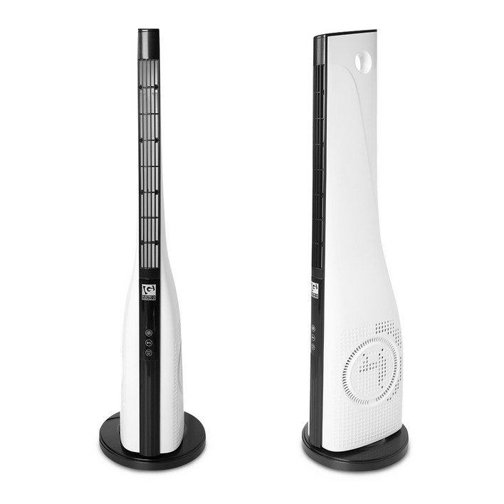 ELECTROG 저소음 스탠드 타워형 날개 없는 가정용 리모컨 선풍기 GEFCF680R
