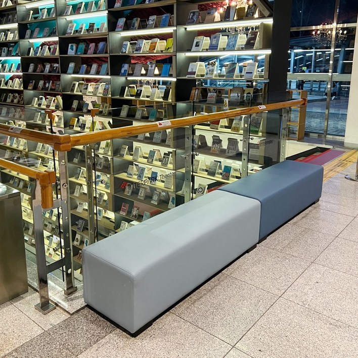 i8 병원 카페 학교 로비 3인용 벤치스툴1500mm,민자형, DS 1192진회색, 1개