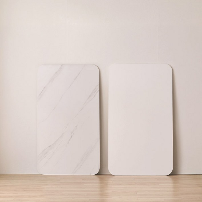 1만원 할인쿠폰 스칸디아 손쉬운 교체 화이트 포세린 12T 통세라믹 식탁 테이블 상판 교체용 1400 1600 1800, 4인용, 04.미디엄라운드마블화이트