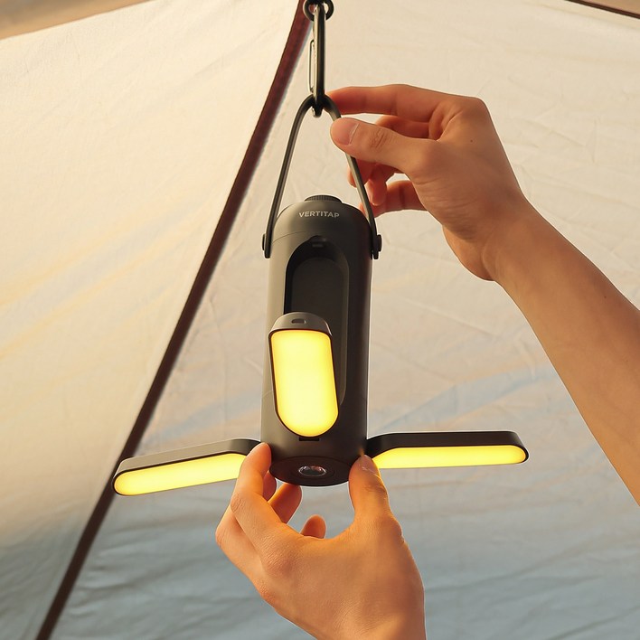 버티탭 캠핑랜턴 LED작업등 충전식조명 텐트조명 캠핑전등 감성랜턴 렌턴충전식 렌턴 감성램프 10000mAh, 그레이, 1개