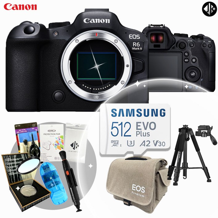 포토리뷰이벤트 캐논 EOS R6 Mark II BODY 512GB 악세사리 8종 패키지 WJK
