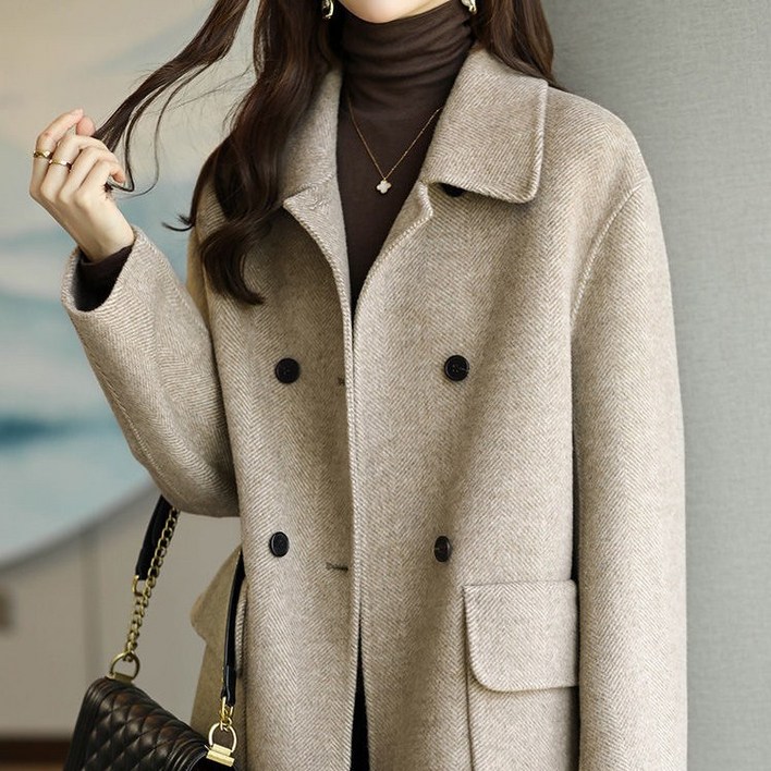 로렌미 더블버튼 카라넥 코트 S251013FW4