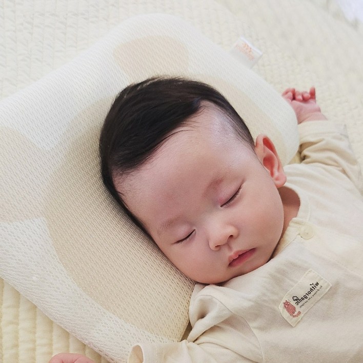 키즈웍 3D 에어 메쉬 자장가 베개 신생아 아기 짱구 두상 태열 와이드 필로우, 1개 18,900