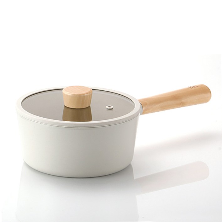 네오플램 피카 IH 인덕션 냄비 18cm 편수냄비, 화이트, 18cm