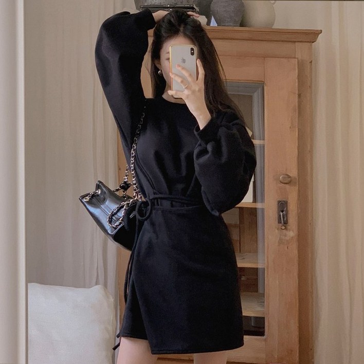 떳다그녀 쉐딩 랩 원피스