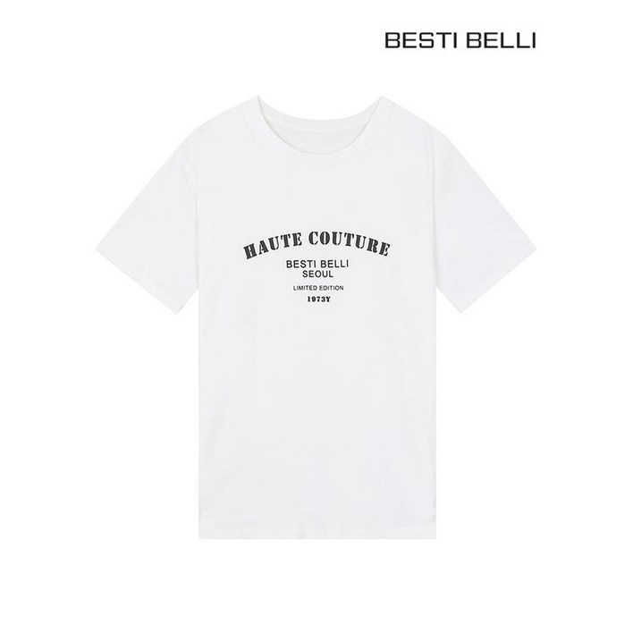베스띠벨리 리미티드에디션 라운드 티셔츠 아이보리 BGIBF9830 768213