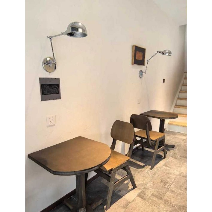 월넛컬러 2인 4인 원목 테이블 의자 세트 반타원형 원형 사각 멀바우 식탁 빈티지 카페