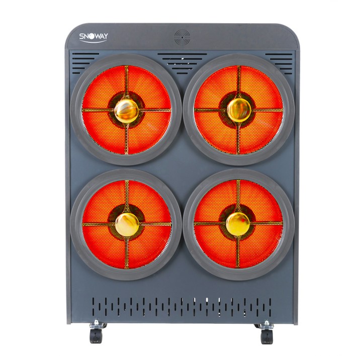 스노웨이 4구 전기히터 하이라이트난로 대형 전기히터 업소용 산업용 온풍기 창고 공장 식당, 1. 4구 다크그레이