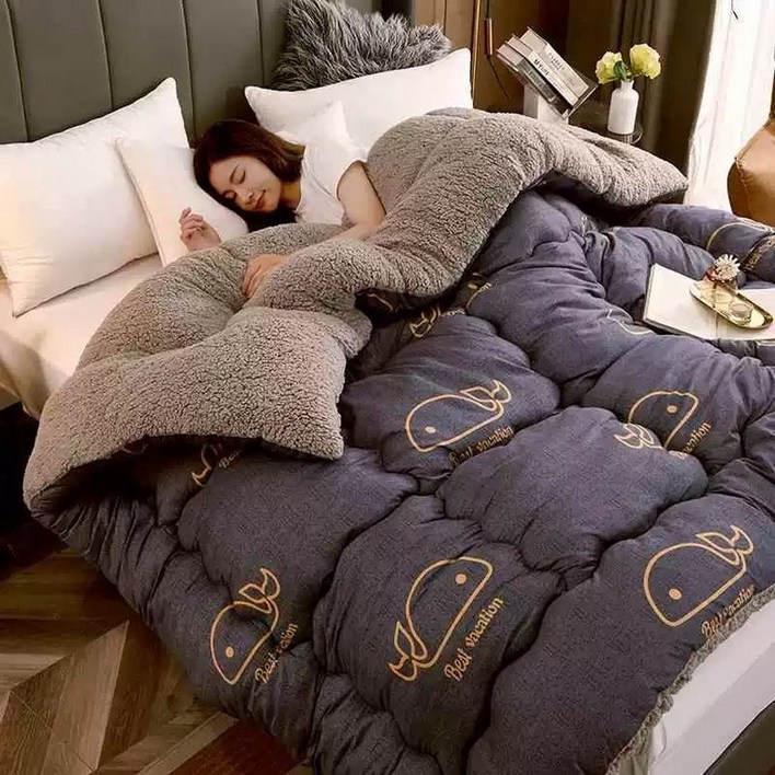 패션겨울 차렵양털 이불 두꺼운 담요 1.5M 패션1인용