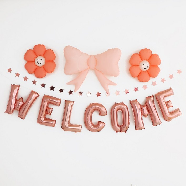 WELCOME 웰컴 풍선세트 베이비샤워 집들이 입학 축하 파티 이벤트