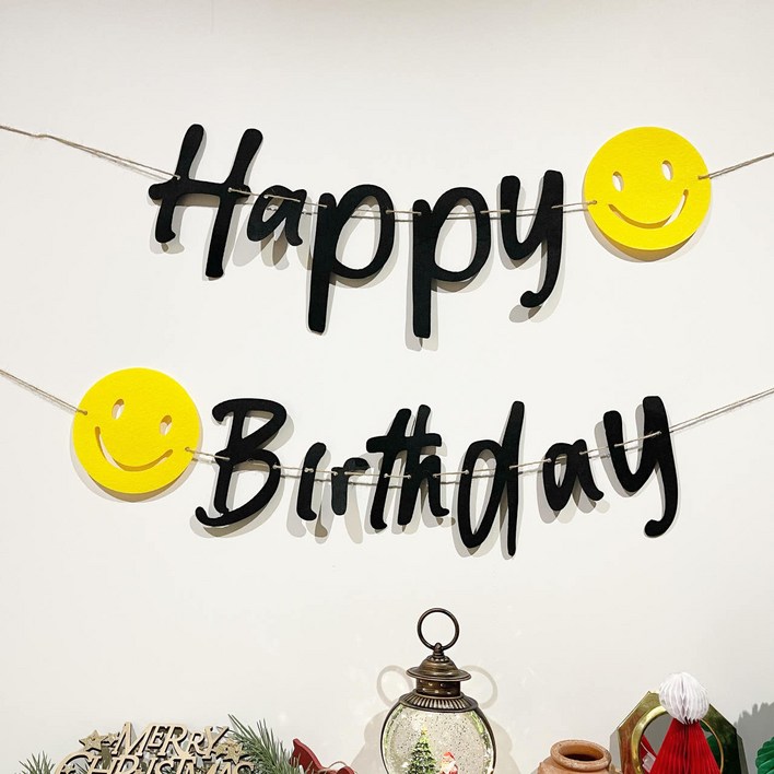 생일가랜드 스마일 펠트가랜드