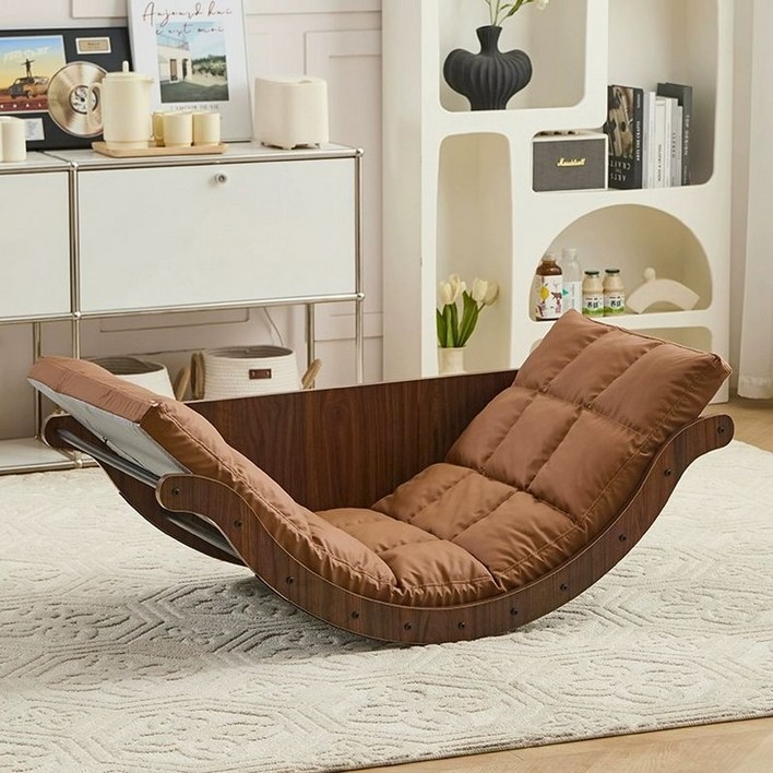 원목 흔들의자 1인용 리클라이너 다기능 감각 훈련용 흔들침대 편한의자 안락의자 독서의자 휴식