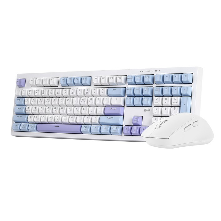 지클릭커 오피스프로 WMK50 사일런스 M 무소음 무선 블루투스 108 키보드 마우스 세트, 일반형, 스카이시티RC1, WMK50 108키