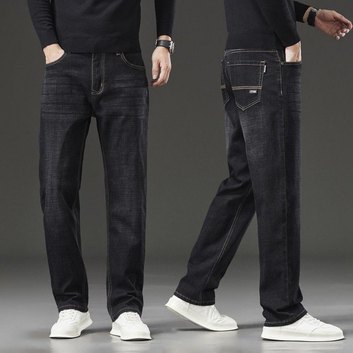 wassup 청바지 남자 와이드 일자청바지 스판 빅사이즈 바지