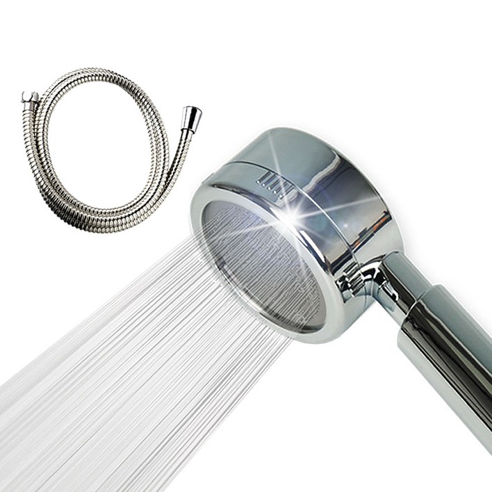 에이플 파워 스텐 샤워헤드+스텐 샤워호스 2M, 1세트