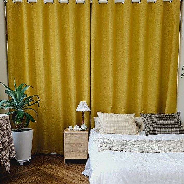 99.99%차단 암막커튼 + 초강력 커튼압축봉 세트