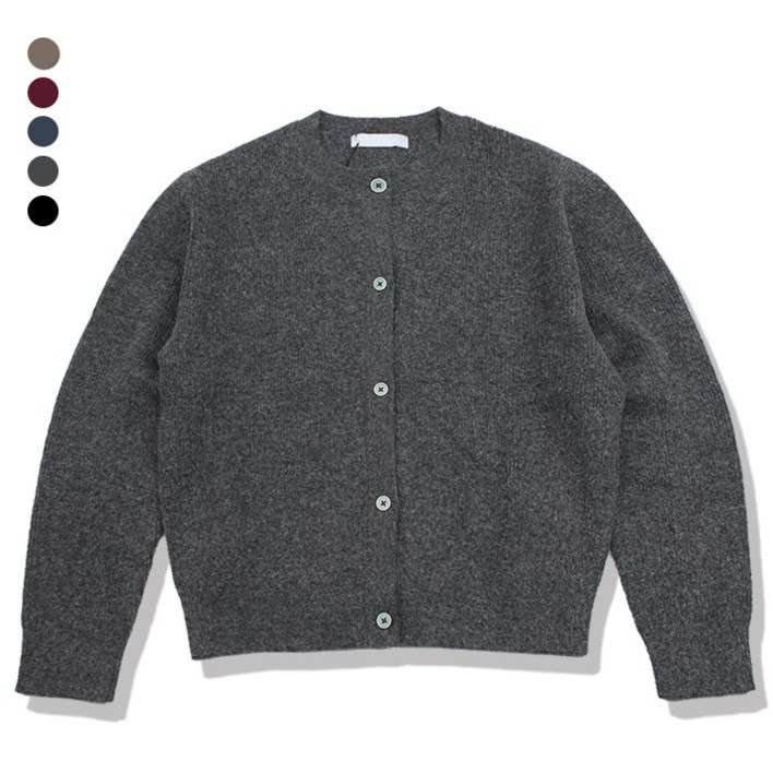 오마보이 남성용 크롭 부클 니팅 가디건