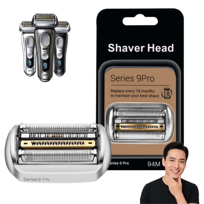 브라운 시리즈9 94M 92S 전기 면도기 날망 S9 9 프로 호환 면도날, 94M(매트실버), 1개