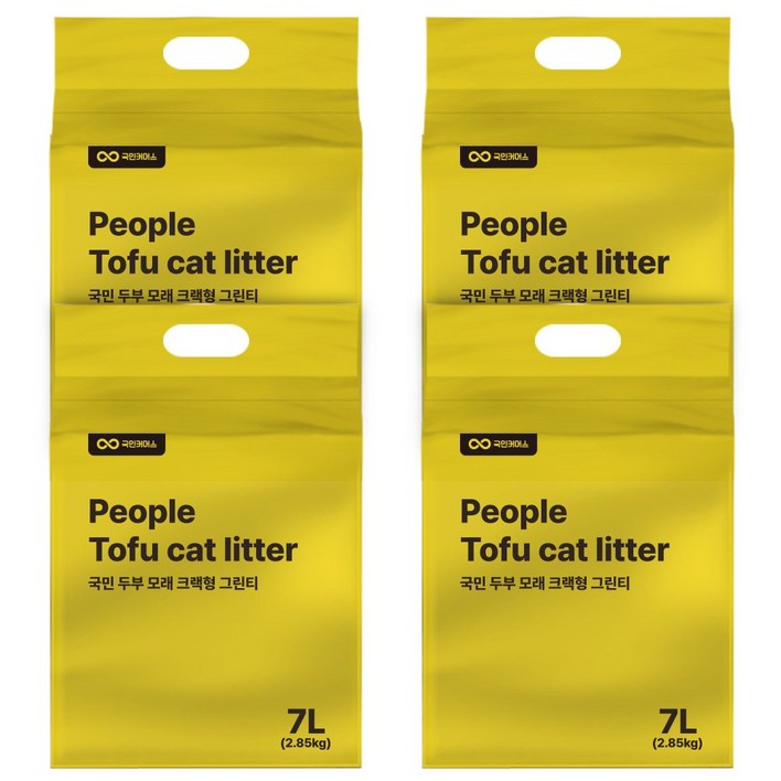 국민모래 두부모래 오리지널 크랙형 (17kg) 7L x 6EA 고양이 배변모래, 2.85kg, 6개