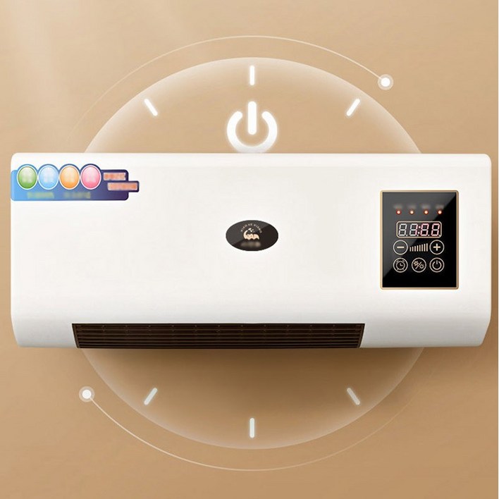 DS 급속 난방 광각출풍 8시간 정시 무소음 벽걸이 온풍기 난방 온풍기 PTC 히터