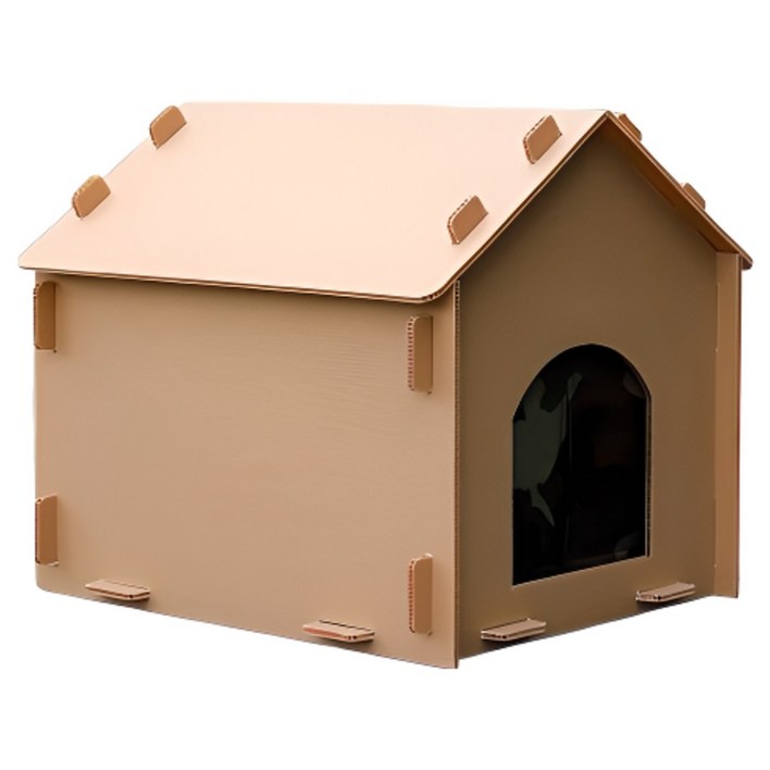 캣박스 길고양이 겨울집 난방집 텐트 야외집 박스집 방수 집 대형 하우스, 베이지, 1개