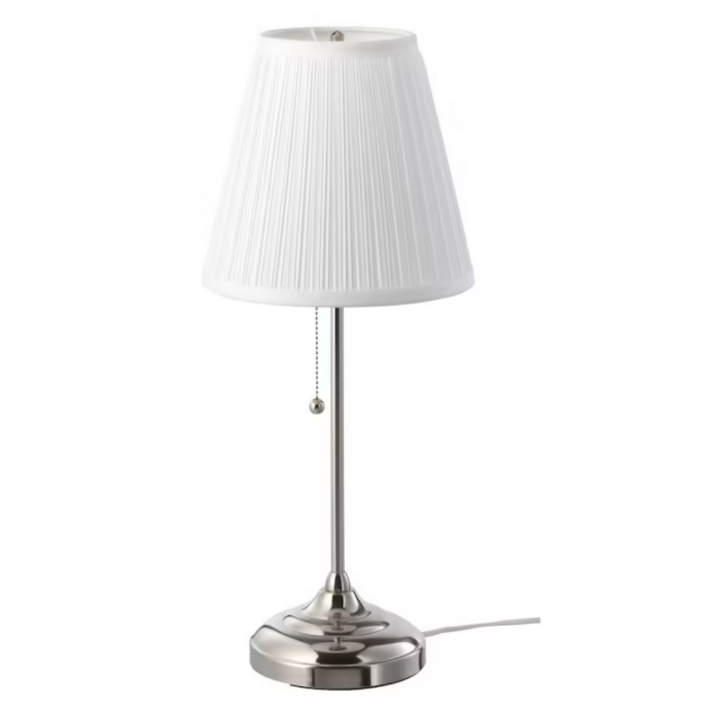 이케아 ÅRSTID 오르스티드 탁상스탠드 니켈 도금화이트 502.840.20