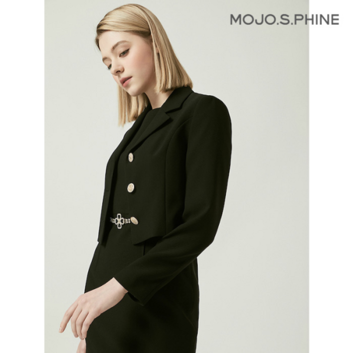 모조에스핀 크롭기장 앙상블 셋트 자켓 BKJ222MSF010 425513