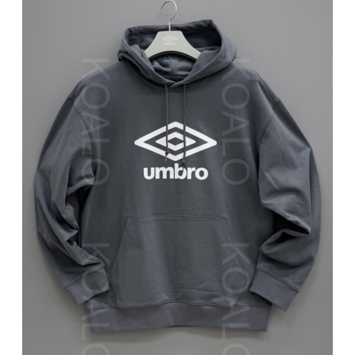 국내백화점판 UMBRO 엄브로 25신상 에센셜 빅로고 후드 티셔츠 긴팔 셋업 차콜