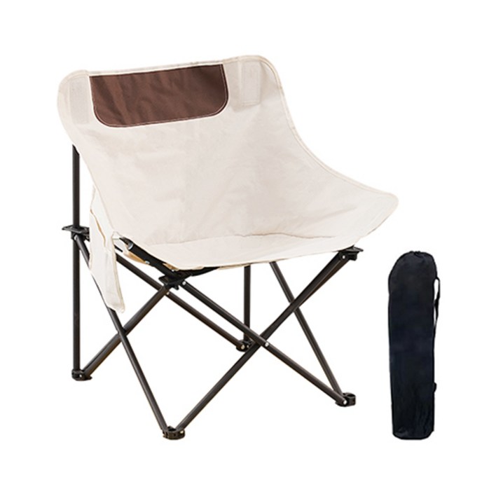 소소 접이식 캠핑 의자 야외 휴대용 원터치, 03. 소형 아이보리 1+1 지프캠핑의자