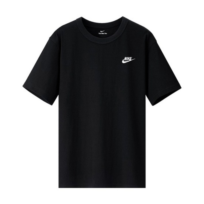 나이키 NSW 클럽 반팔티 블랙 남자 티셔츠 상의 라운드티 면티 AR4997013