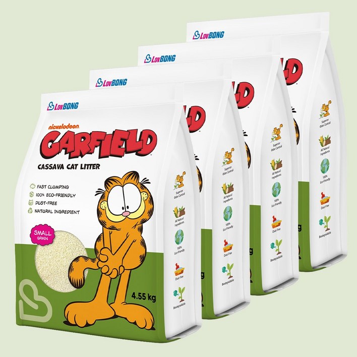 가필드모래 고양이모래 천연카사바 그린가는입자