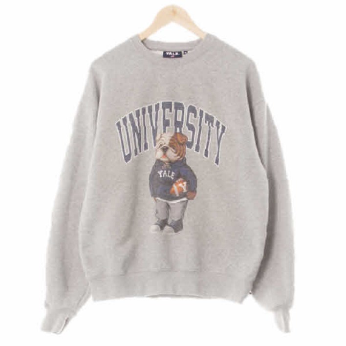 2346 예일 멜란지그레이 면혼방 유니버시티캐릭터맨투맨 [M]