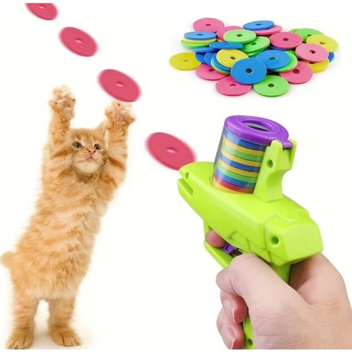 고양이 장난감 원반총 EVA 스펀지건