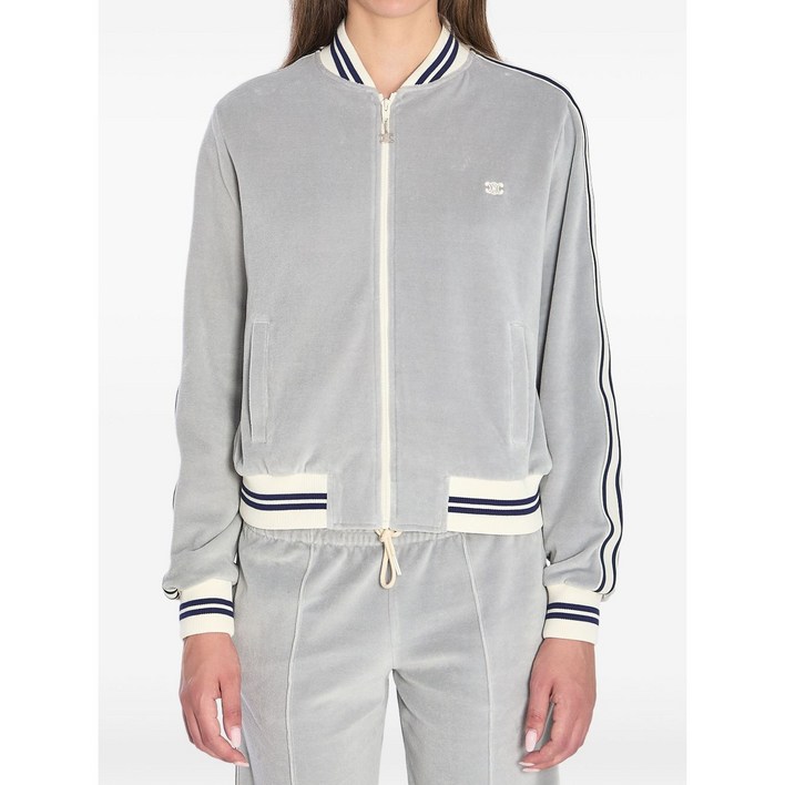 셀린느 테디 트리오페 자수 스트라이프 디테일 스웨트셔츠