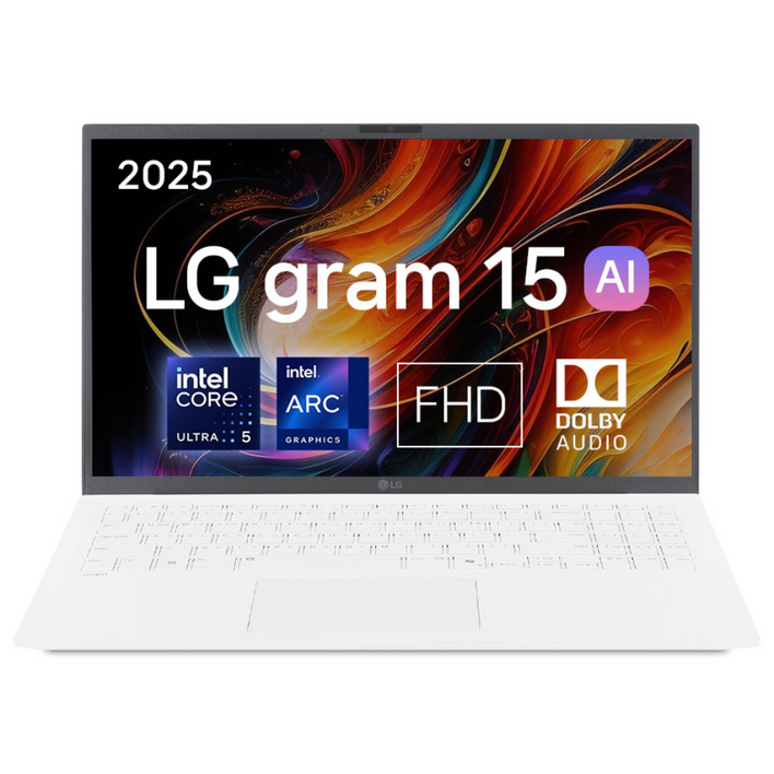 LG전자 2025 그램 AI 15 FHD 코어Ultra5 애로우레이크, 에센스화이트, 512GB, 32GB, WIN11 Home, 15ZD90TGX59K