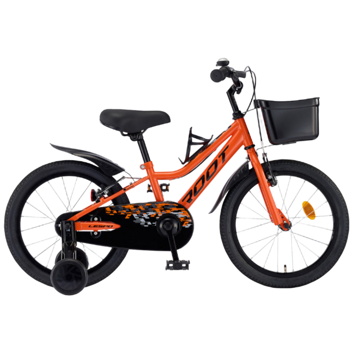 삼천리 어린이 자전거 루트 18인치 보조바퀴 99조립 2026년형, 오렌지 90조립, 1개, 117cm