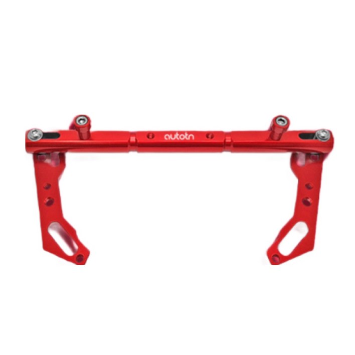 하드락 오토바이 5mm 두께 핸들 스트럿바 크로스바 거치대 최고급형 pcx 엔맥스 포르자 닥스 슈퍼커브, 1개, 크림슨레드