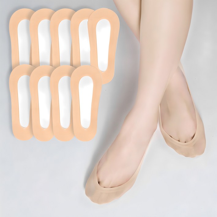 시너싹스 여성용 전체실리콘 논슬립 쿨 덧신 9켤레