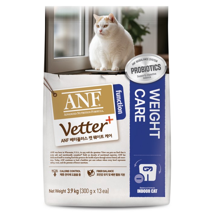 ANF 베터플러스 캣 기능성 사료, 다이어트장건강, 3.9kg, 1개