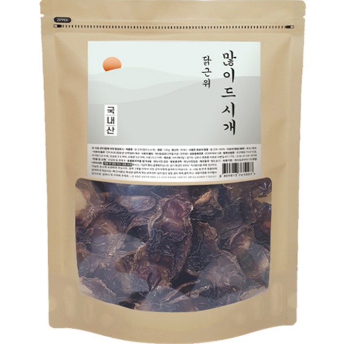 많이드시개 대용량 국내산 강아지 수제간식, 닭근위, 250g, 1개