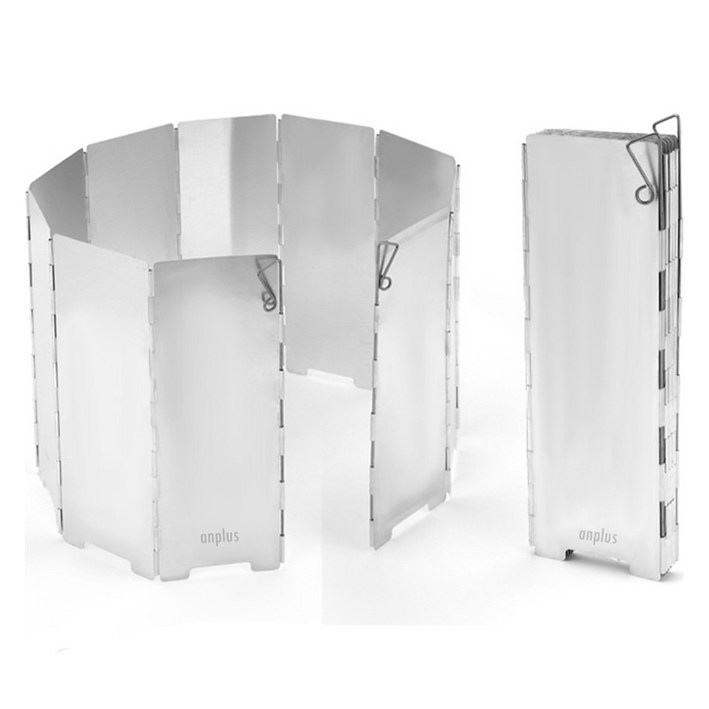 앙플러스 캠핑용 10단 버너 바람막이 + 파우치 세트, 단일색상, 1세트