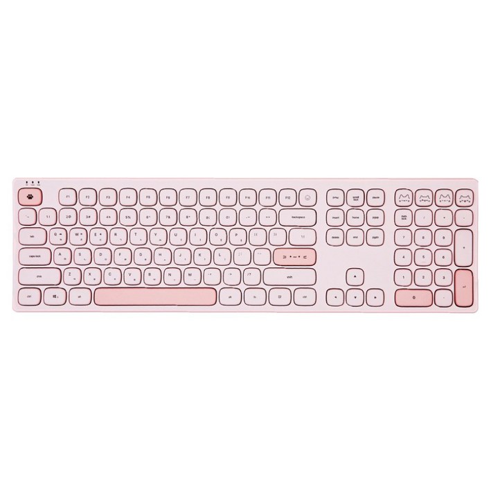 가츠 몬스타 유선 고양이 보글보글 차세대 멤브레인 인체공학 키보드, 제조사축, GUTS X108 SLIM, 딸기샤베트