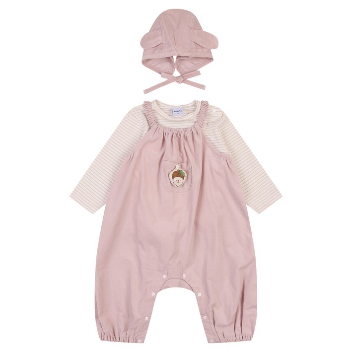 압소바 신생아용 어스 우주복 + 모자 세트