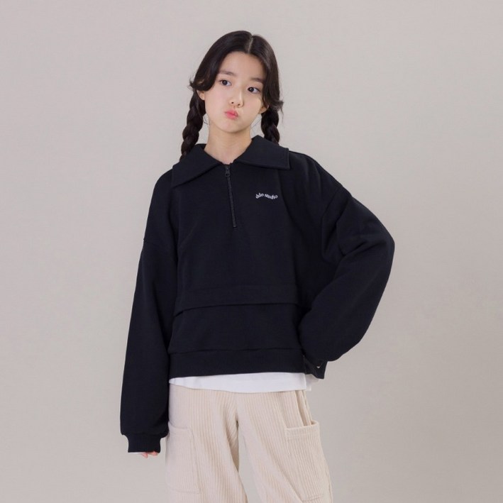 아이러브제이 디디오 초중생 포멜로 크롭 맨투맨