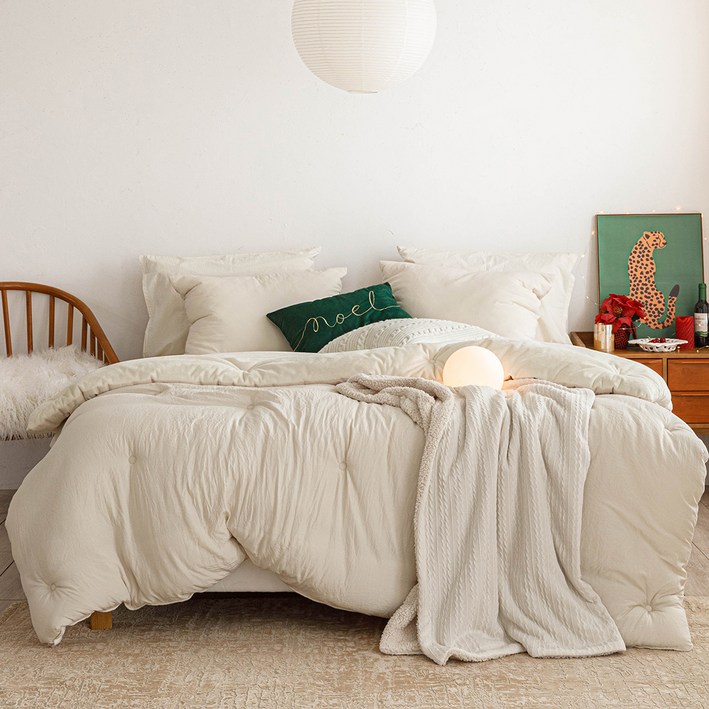 엘레나하임 건조기 가능 부드럽고 폭신한 모달 초극세사 발열 차렵이불