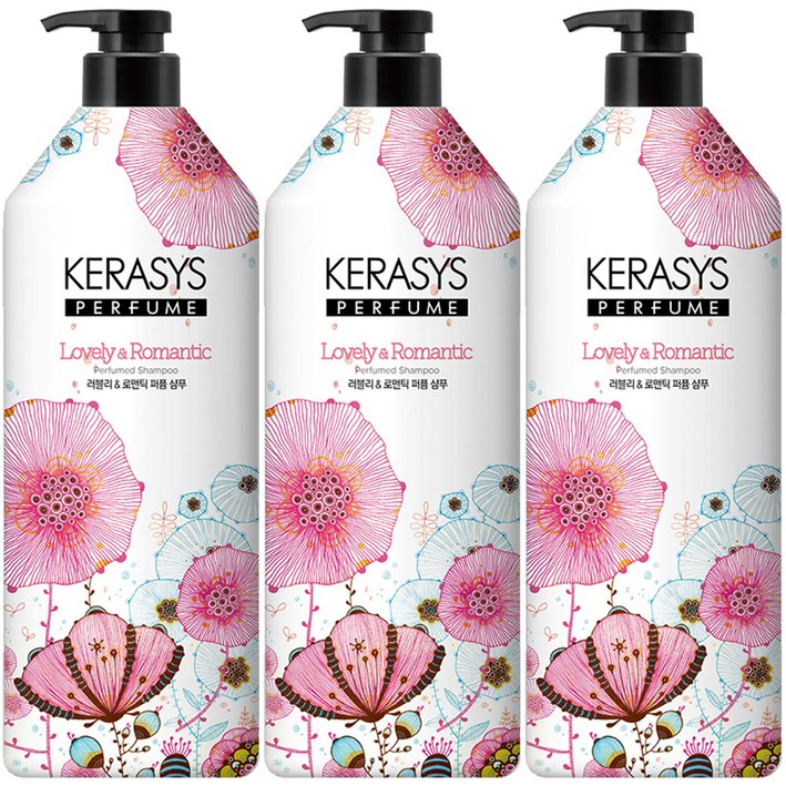 케라시스 러블리 앤 로맨틱 퍼퓸샴푸 꽃향, 980ml, 3개 케라시스 러블리 앤 로맨틱 퍼퓸샴푸 꽃향, 980ml, 3개