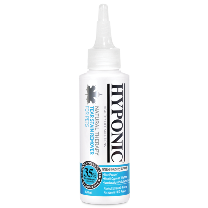 하이포닉 티어스테인 리무버 강아지 고양이 눈물 자국 세정제, 1개, 120ml