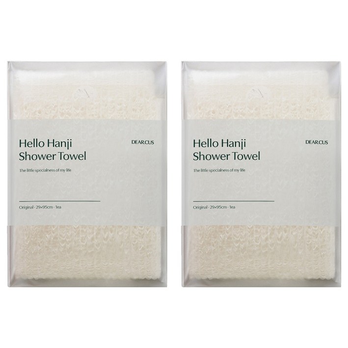 디어커스 안녕한지 샤워타월, 단일색상, 2개, 1개입