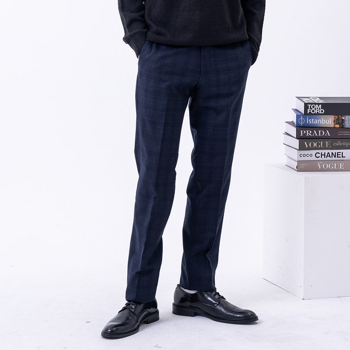 킨록 남성용 체크 정장 하의