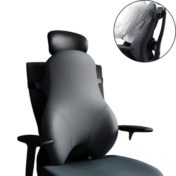 라이프엣지 사무용 사무실 의자 허리쿠션 등받이쿠션